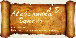 Aleksandra Dancer vizit kartica